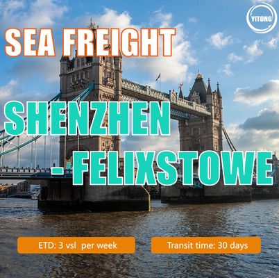 Sea Freight From Shenzhen To Felixstowe, UK